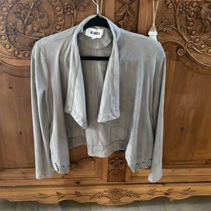 BB DAKOTA faux leather jacket with tiny crosses on the bottom.